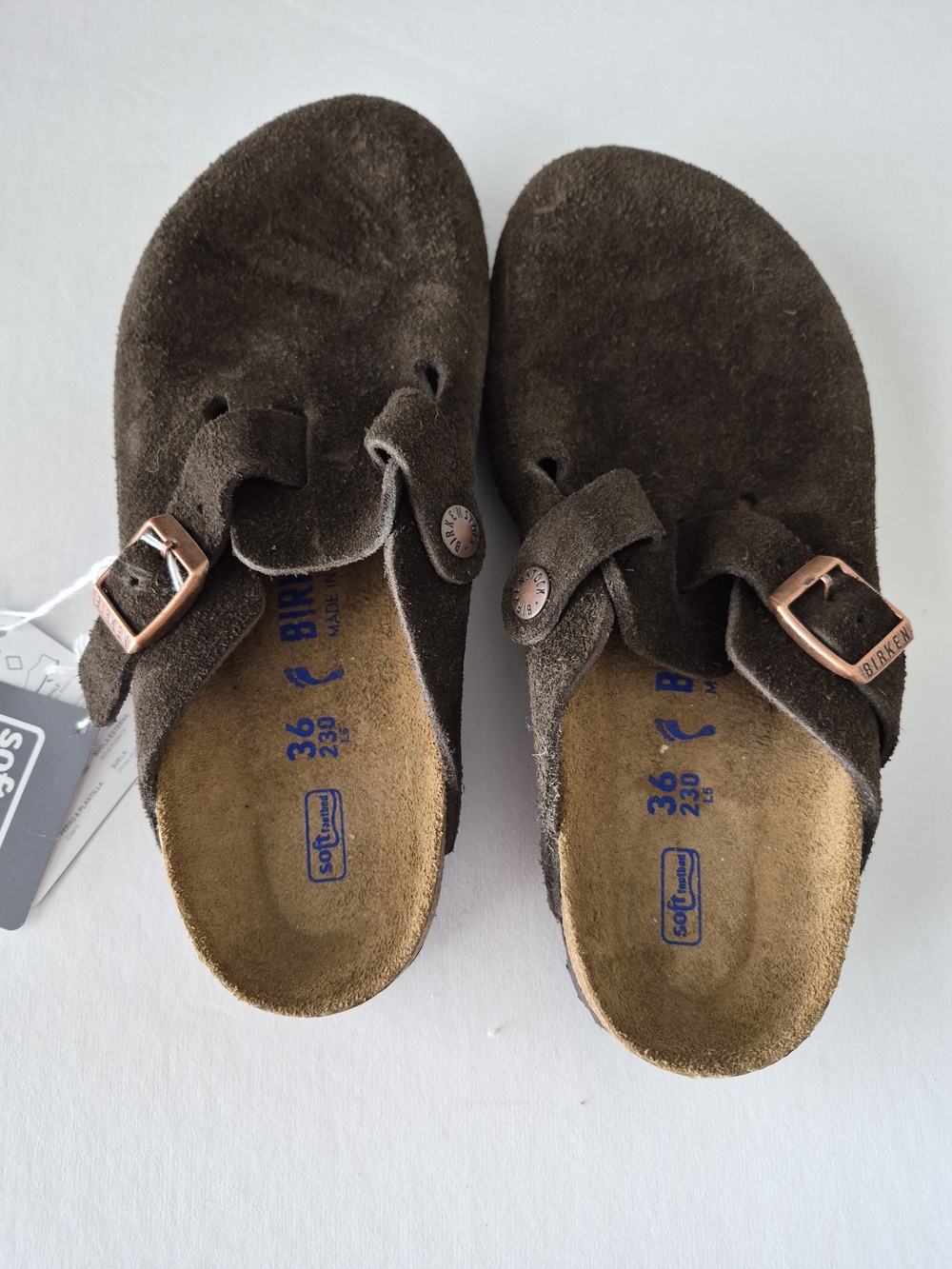 Birkenstock Boston Brown Suede Clog Sandals